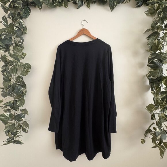 Athleta Athletic Long Sleeve Balance Midi Dress Black Women’s Size 2x - Picture 2 of 10